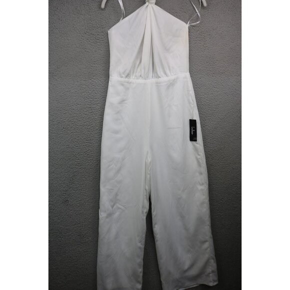 LuLu's White Halter Jumpsuit-Size Small-New w/Tags-Nice - Picture 1 of 13